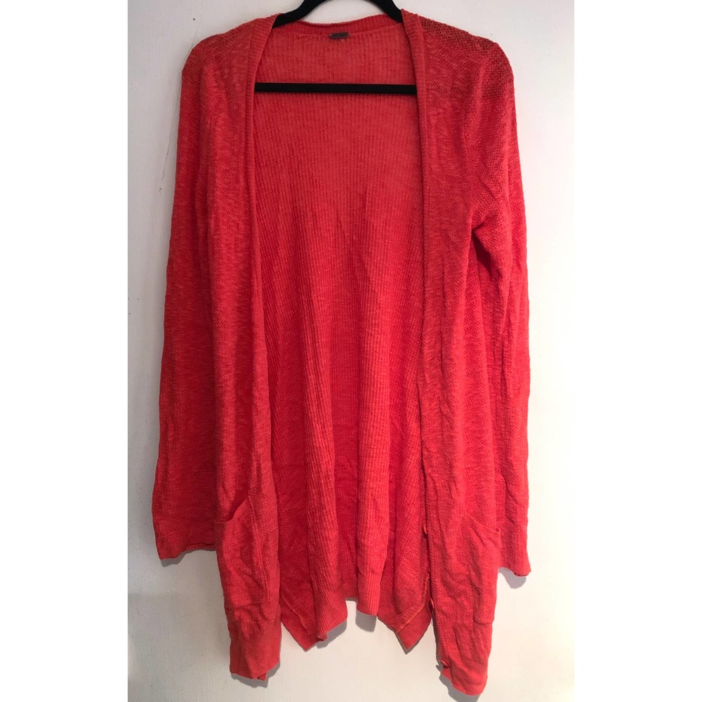 Free People Orange  Button Cardigan